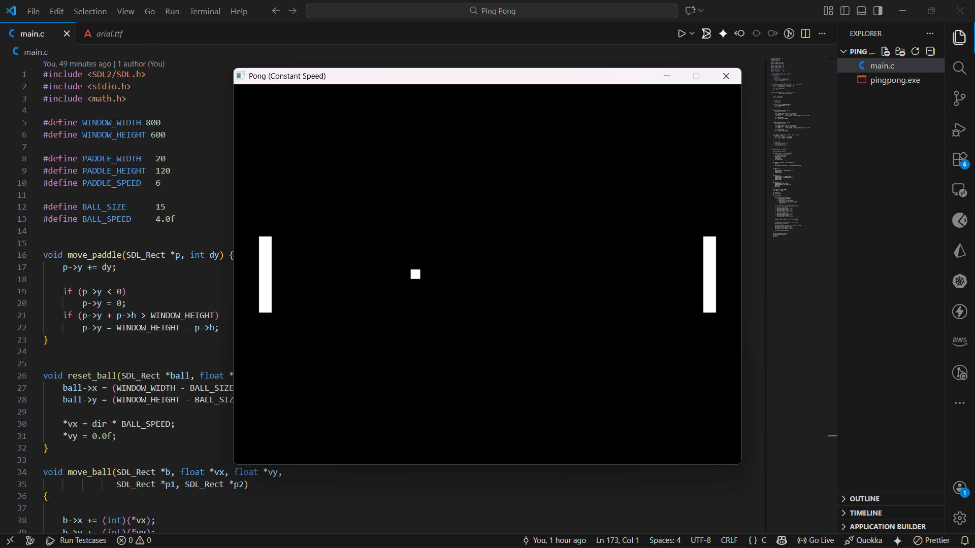 Understanding Memory through Pong (C + SDL2)