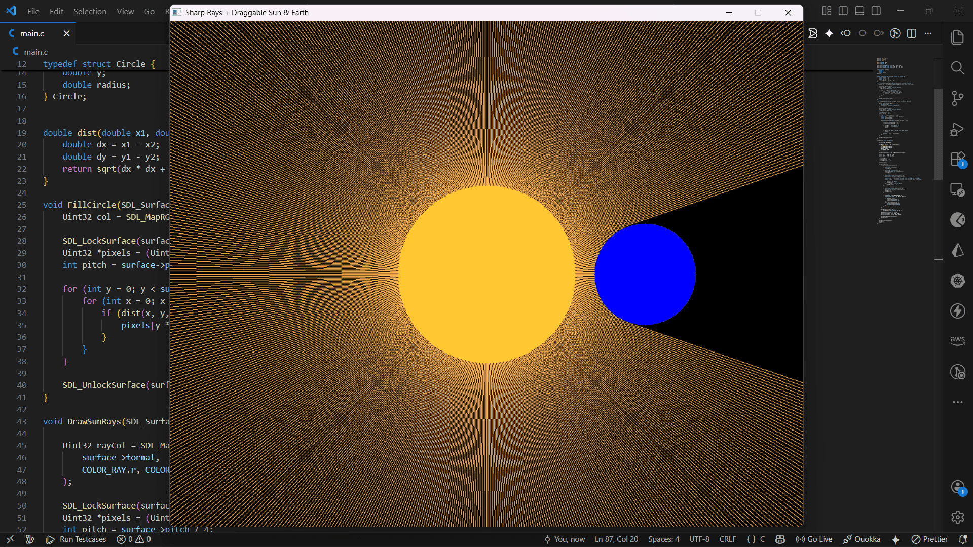 How a Simple Ray Tracer in C Works: From Math to Shadows